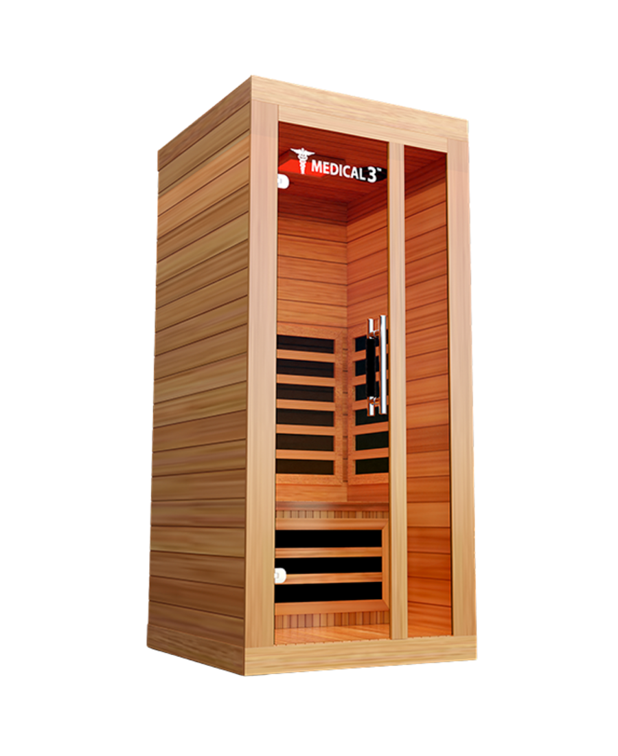 The Medical 3 1-persona infrared sauna by Medical Saunas.